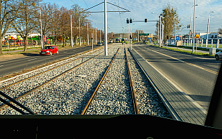Trwa naprawa szyn tramwajowych w Olsztynie.